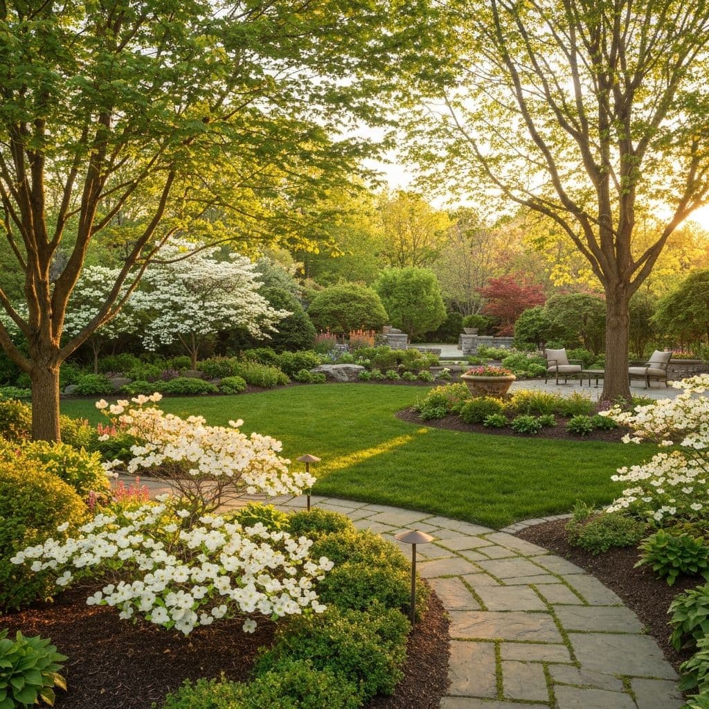 Beautiful landscaped garden